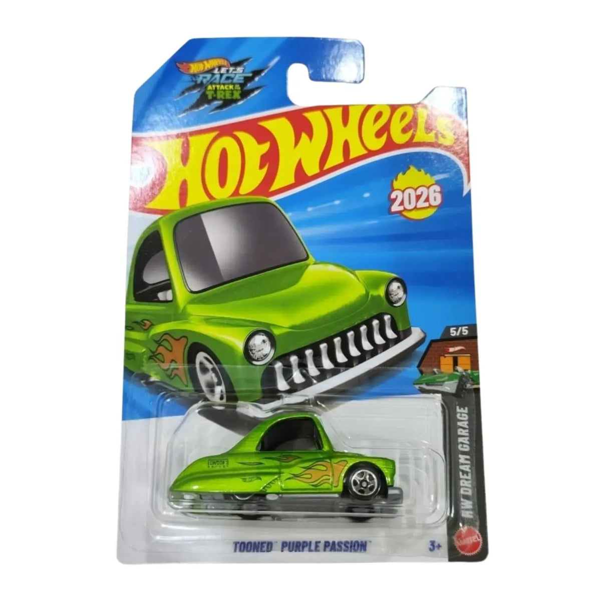 Hot Wheels Tooned Purple Passion 2026 Green HW Dream Garage 5/5 on card