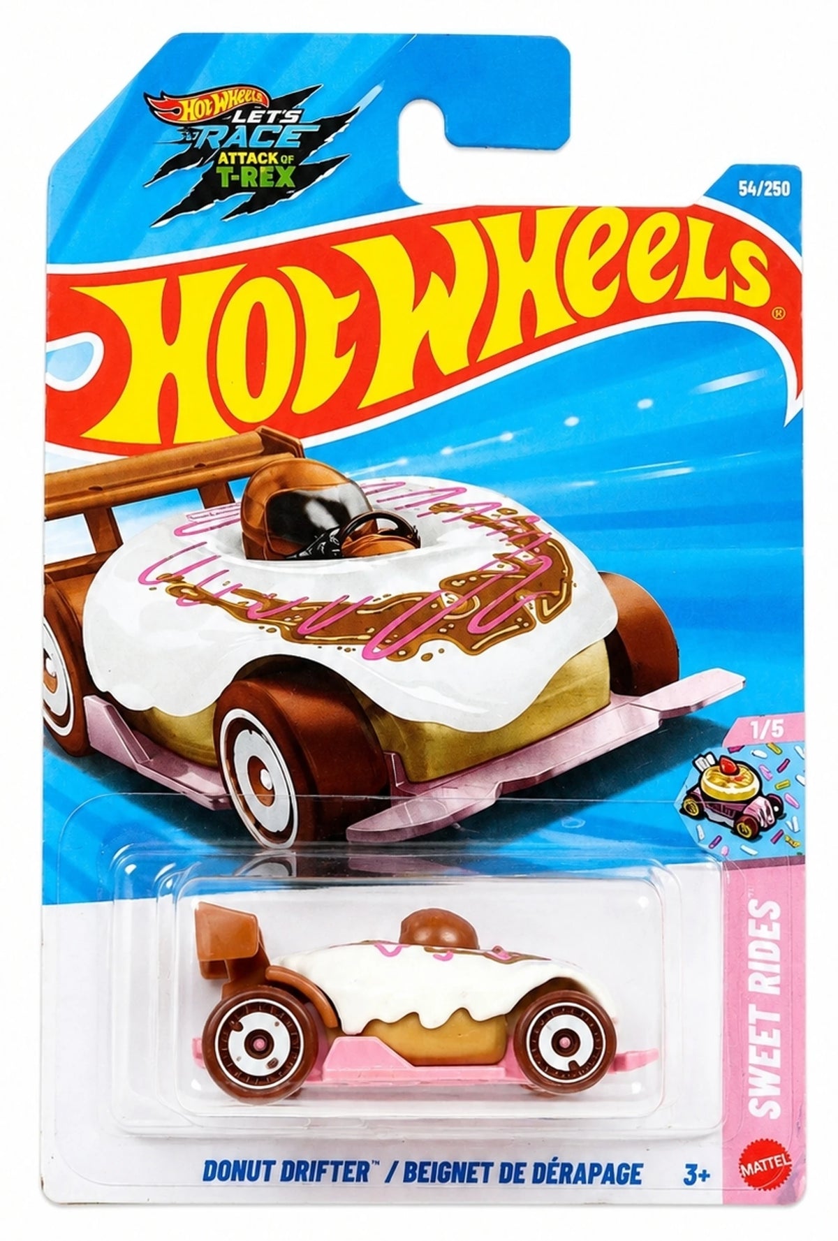 Hot Wheels Donut Drifter Sweet Rides 1/5 on card packaging