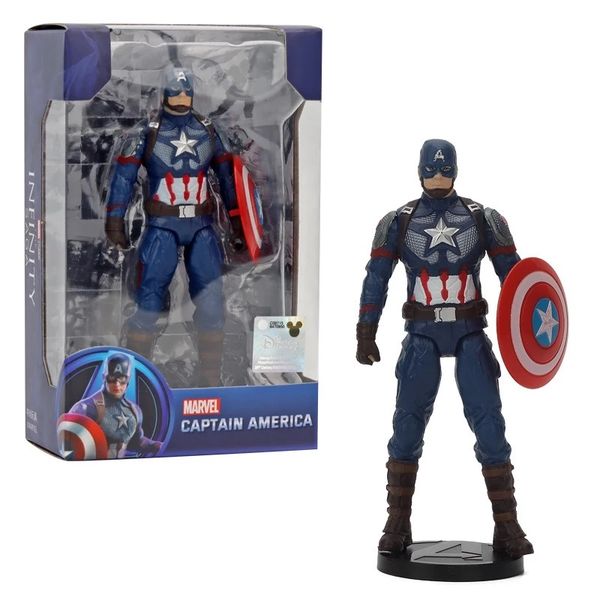 Captain America Figure with Shield & Stand – 10 cm – front view