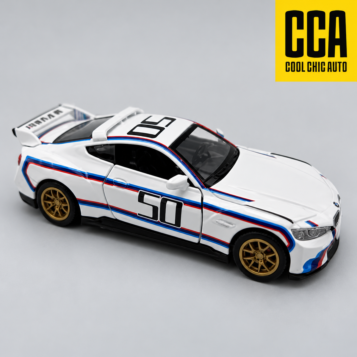 CCA BMW 3.0 CSL Racing Model Car — close view