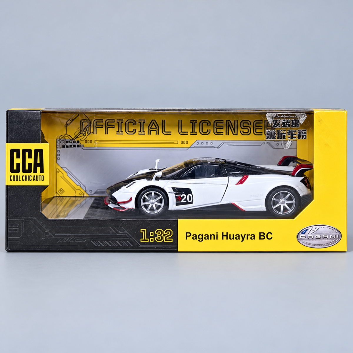 CCA Pagani Huayra BC Model Car – 1:32 Scale — close view