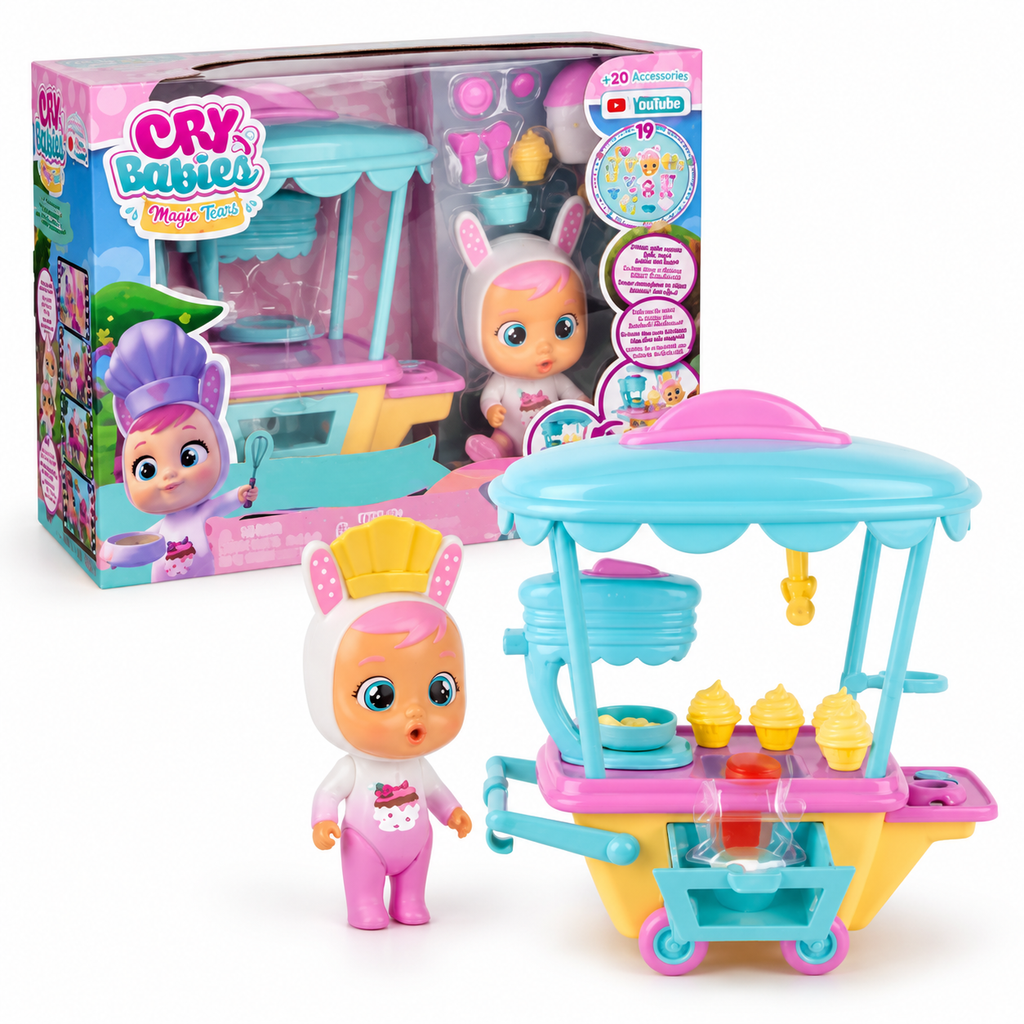 Cry Babies Magic Tears Coney's Bakery Cart Playset