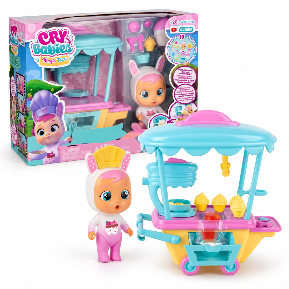 Cry Babies Magic Tears Coney's Bakery Cart Playset