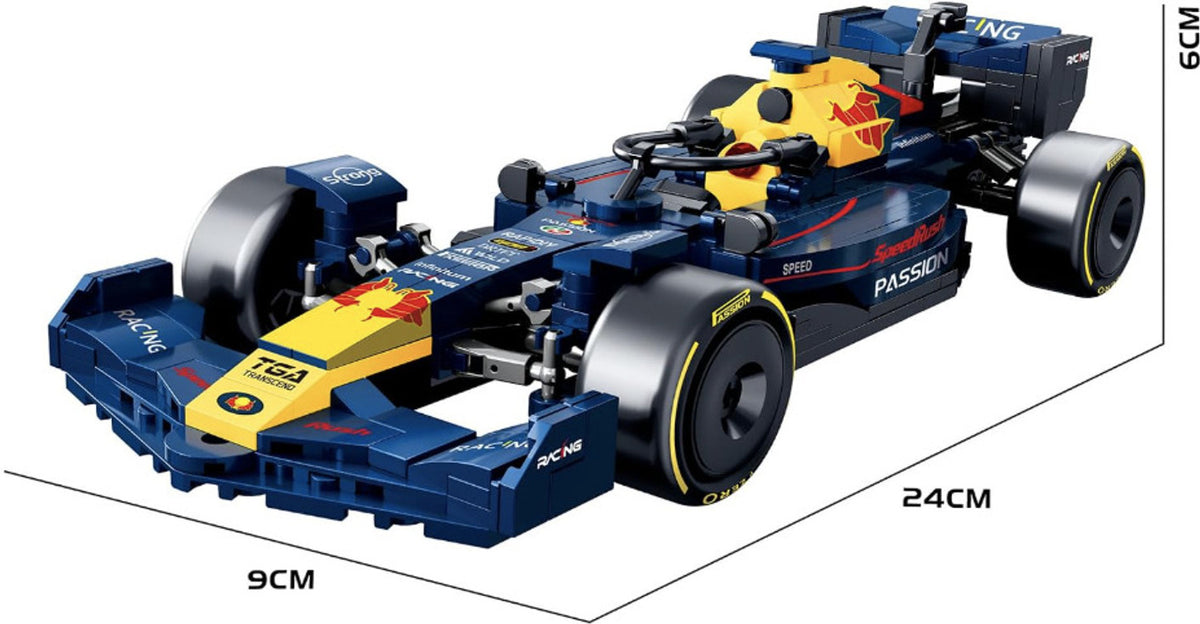 ThinkerPlace Gallop F1 Building Set – 447 pcs, Black & Blue – view 3