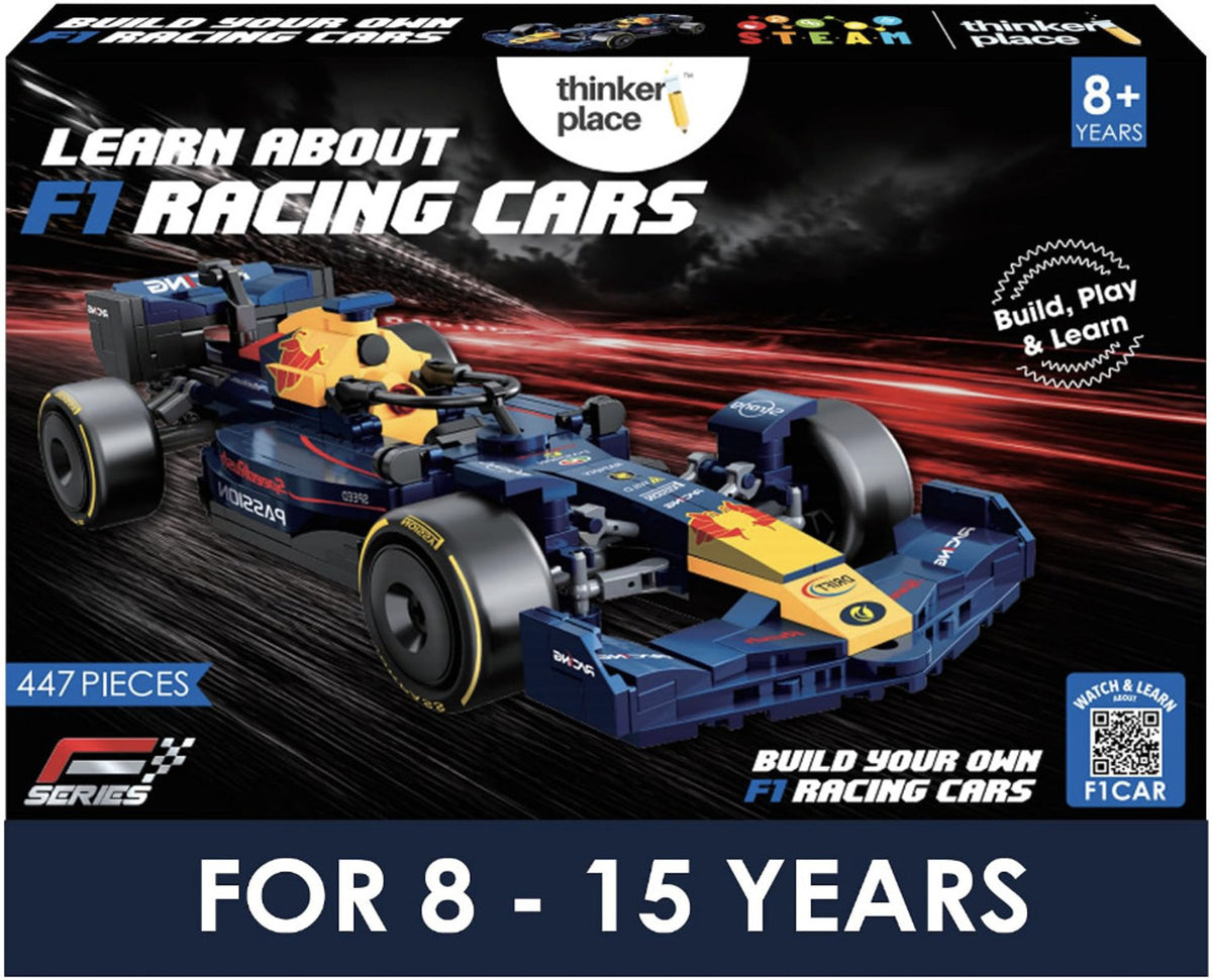 ThinkerPlace Gallop F1 Building Set – 447 pcs, Black & Blue – view 4
