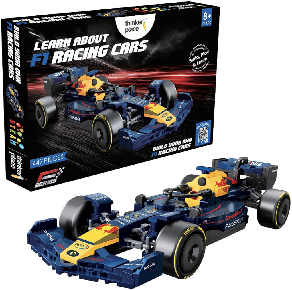 ThinkerPlace Gallop F1 Building Set – 447 pcs, Black & Blue – view 1