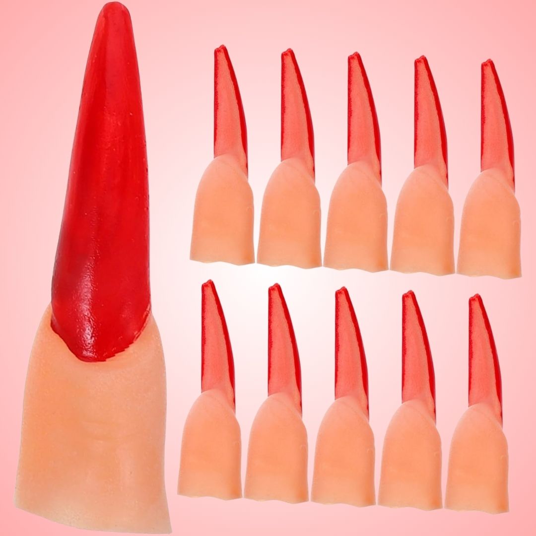 Halloween Witch Fingers with Red Nails – 10 Pieces – catalog view