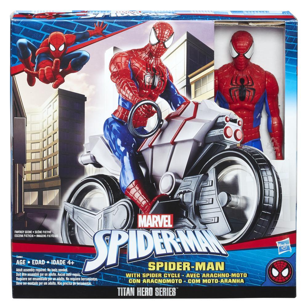 Hasbro Spider-Man Action Figure & Spider Cycle Set – front view