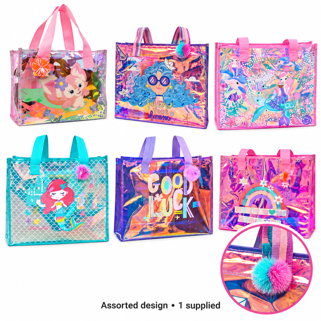 Holographic Character Tote Bag – Assorted Designs, 1 Bag