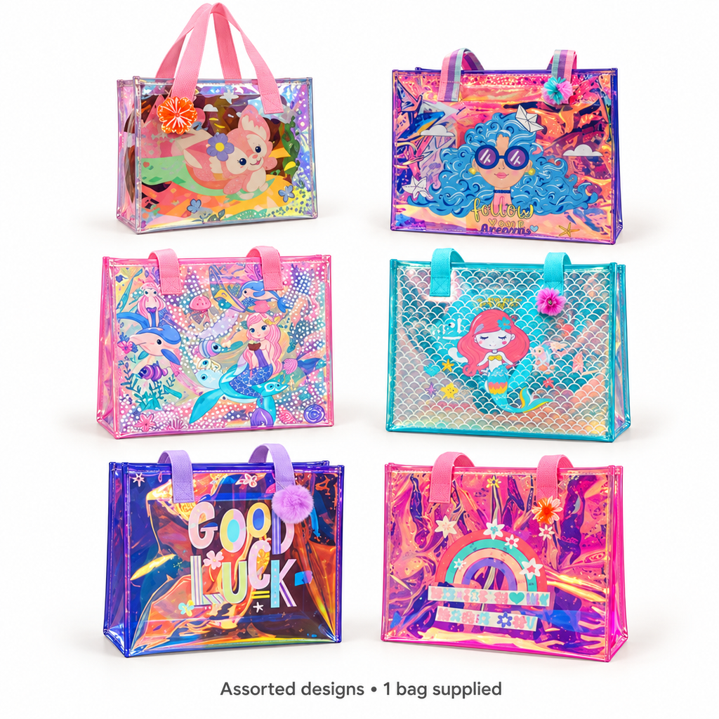 Holographic Character Tote Bag – Assorted Designs, 1 Bag