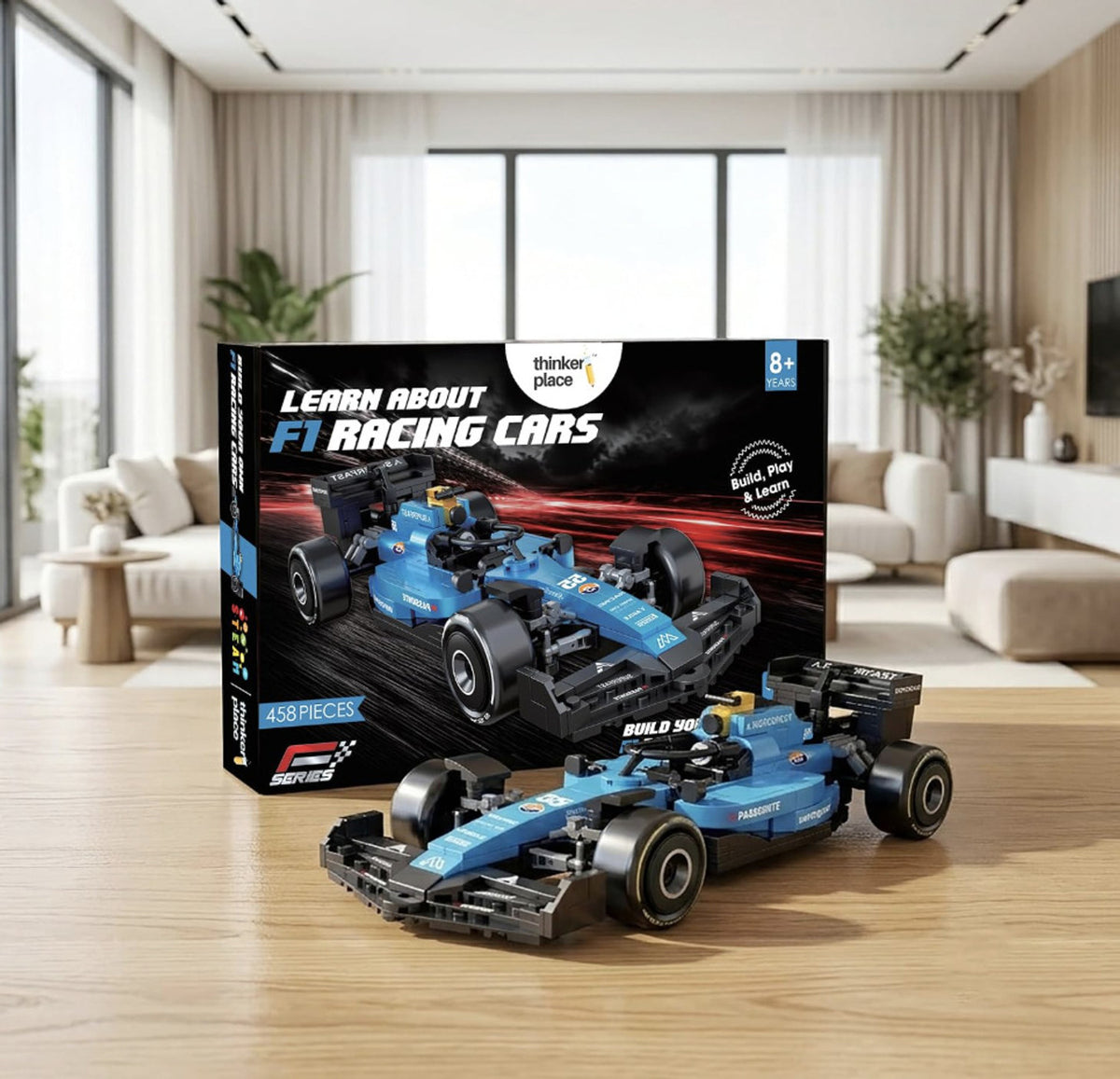 ThinkerPlace Hurricane F1 Building Set – 458 pcs, Blue – view 2