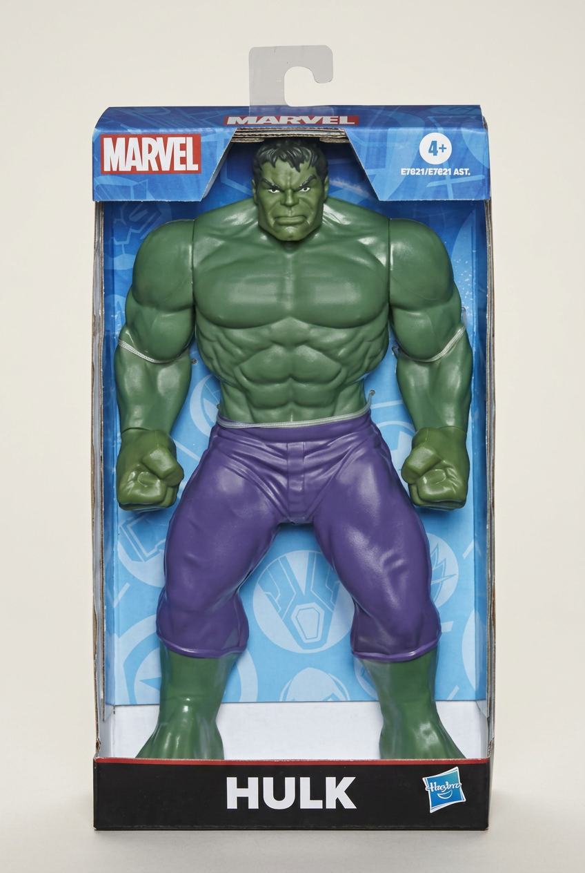 Marvel Hulk action figure in its retail packaging