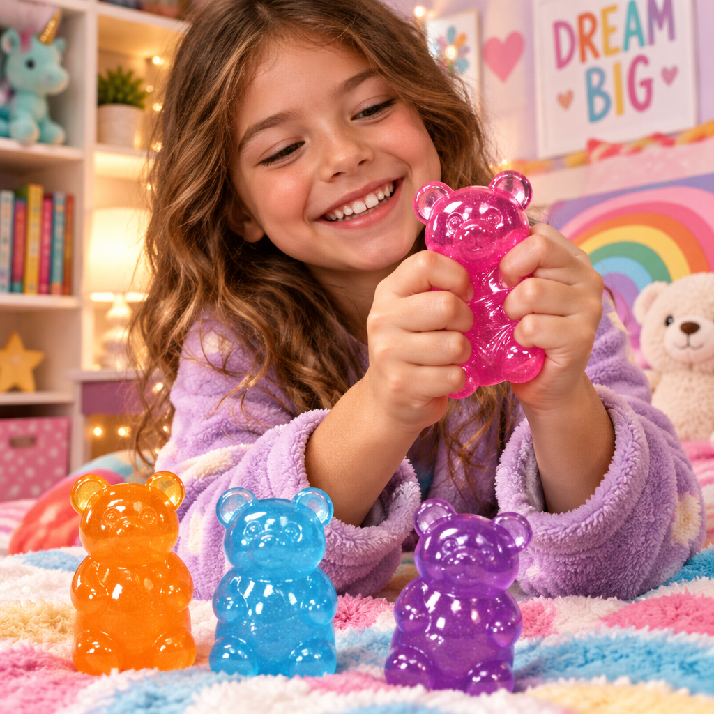 Gummy Bear squishy toy in kids bedroom