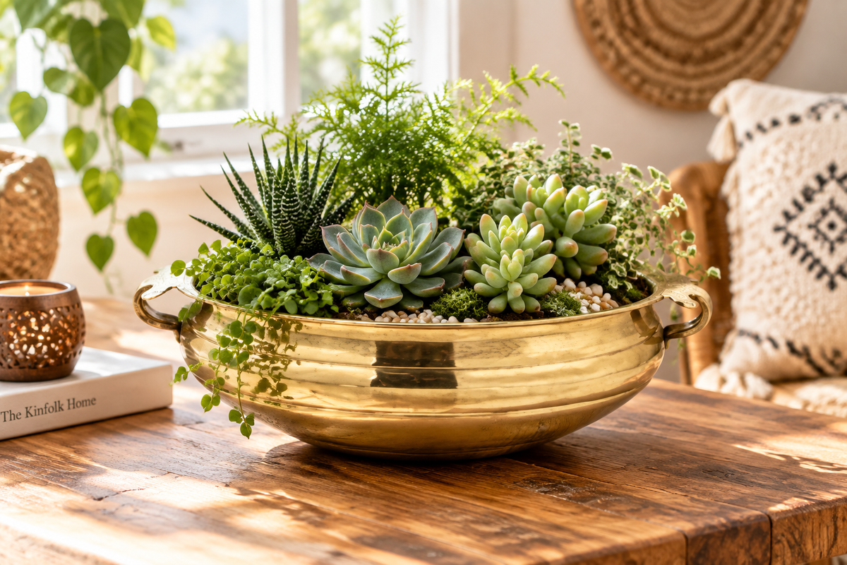 Brass Urli – Boho Planter
