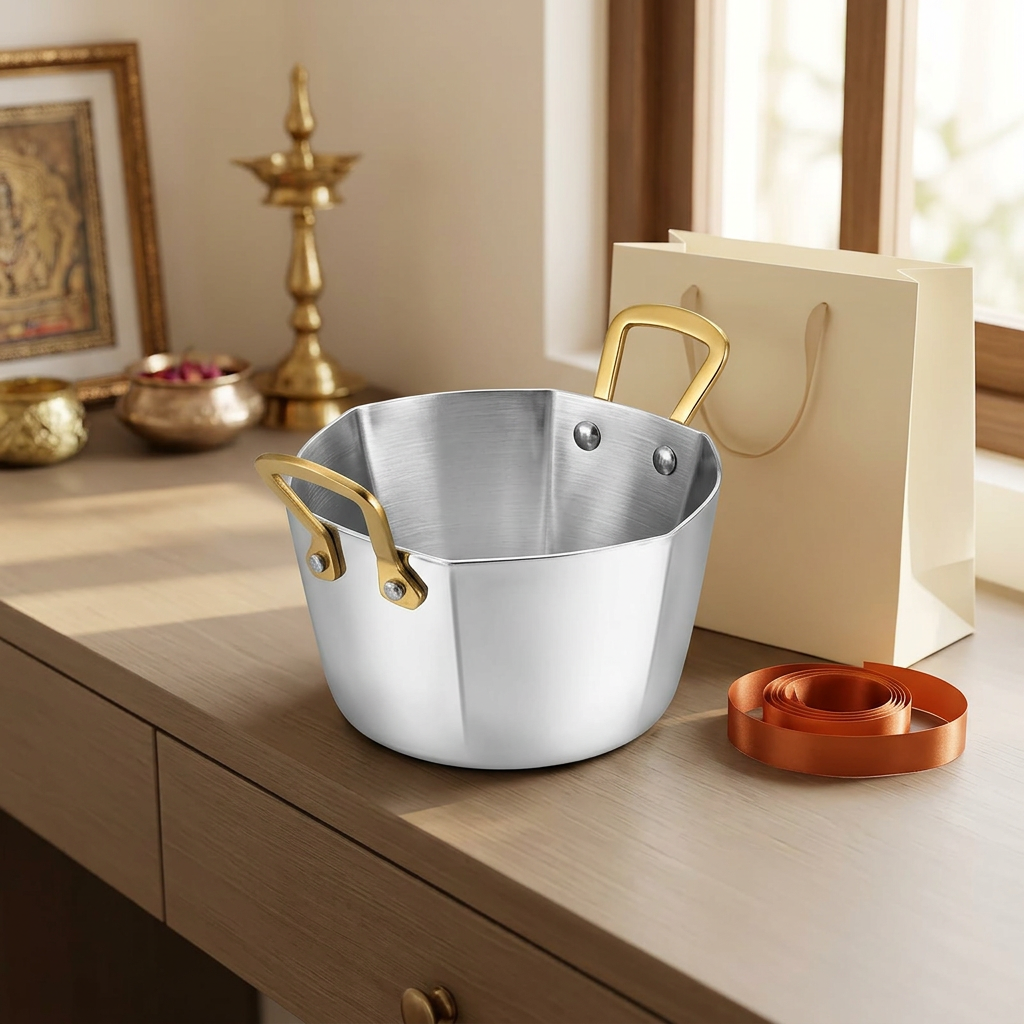 AI-generated gifting illustration of Anupam small Plain Hexa Pan