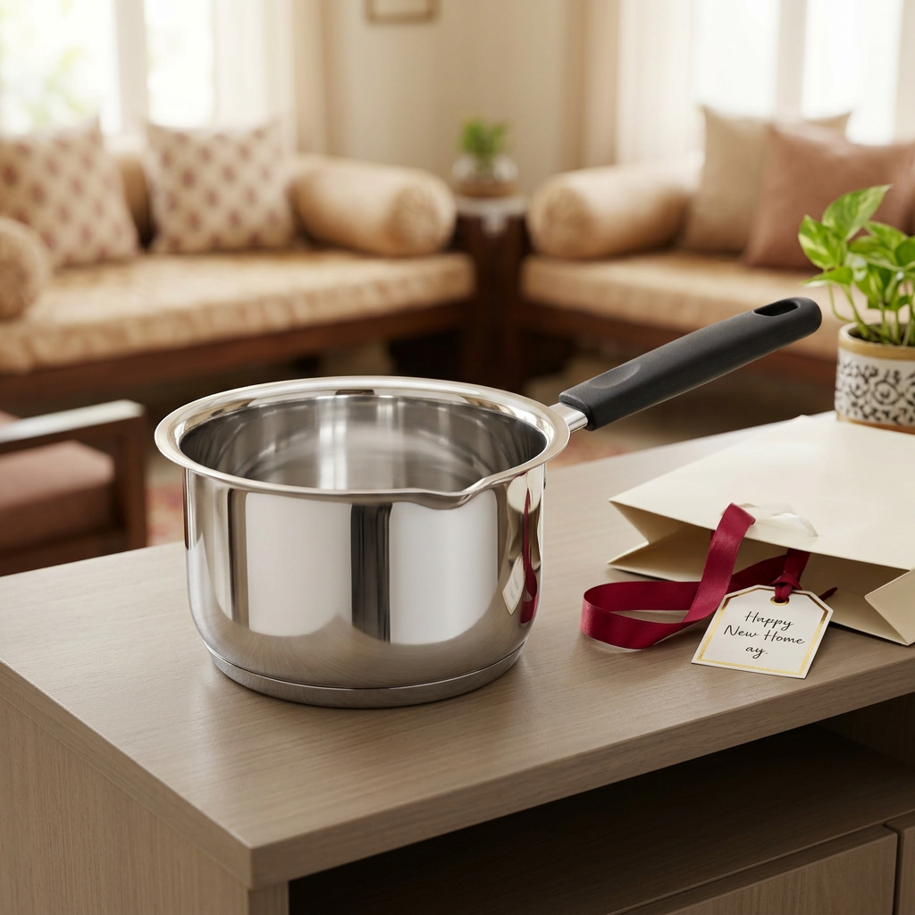 AI-generated gifting illustration of Natraj 12 cm saucepan