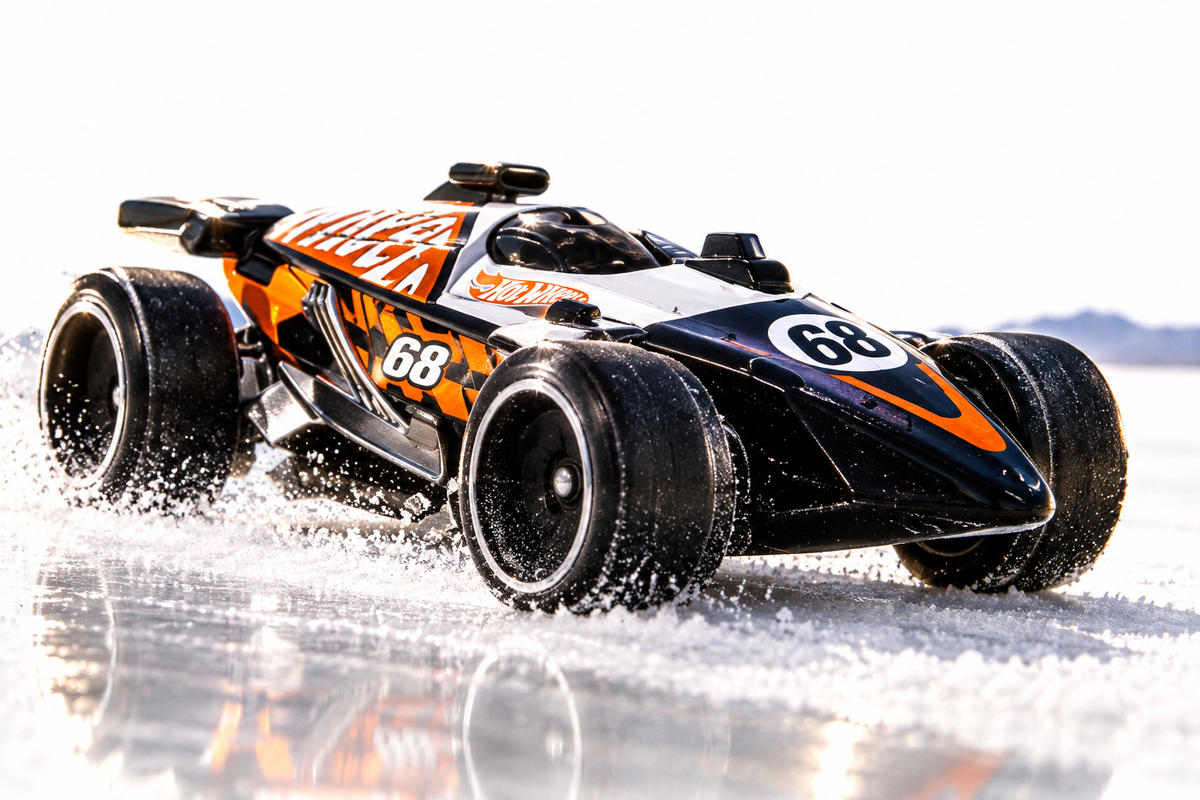 Hot Wheels Salt Streaker dramatic racing shot