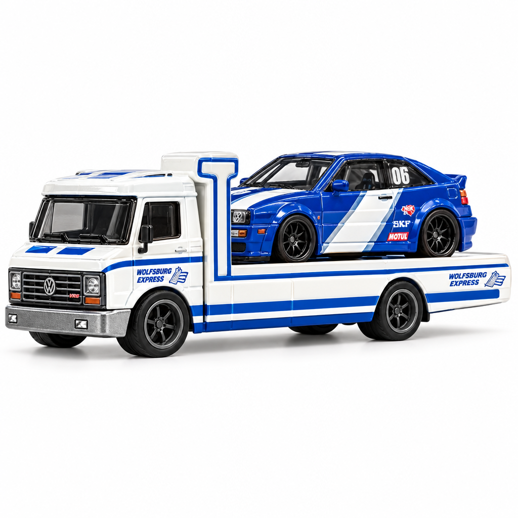 Hot Wheels VW Corrado VR6 & Retro Rig studio image