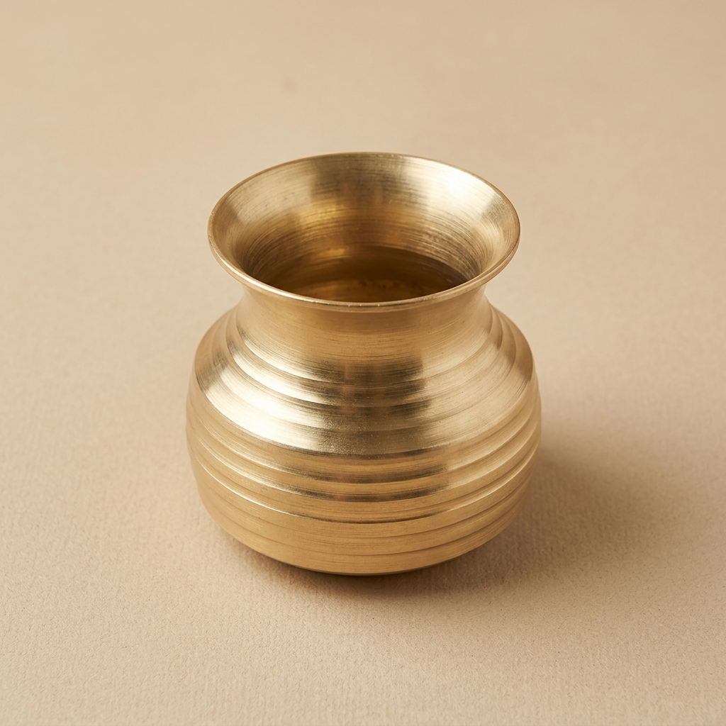 AI-generated elevated view of ridged lota showing open rim and interior.