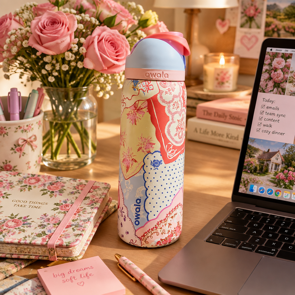 Owala Water Bottle – Hankies Edition – office lifestyle