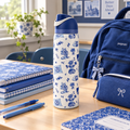 Owala Water Bottle – Delft Cat Edition – school lifestyle