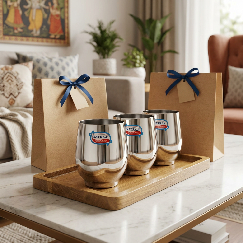 AI-generated gifting illustration, four tumblers