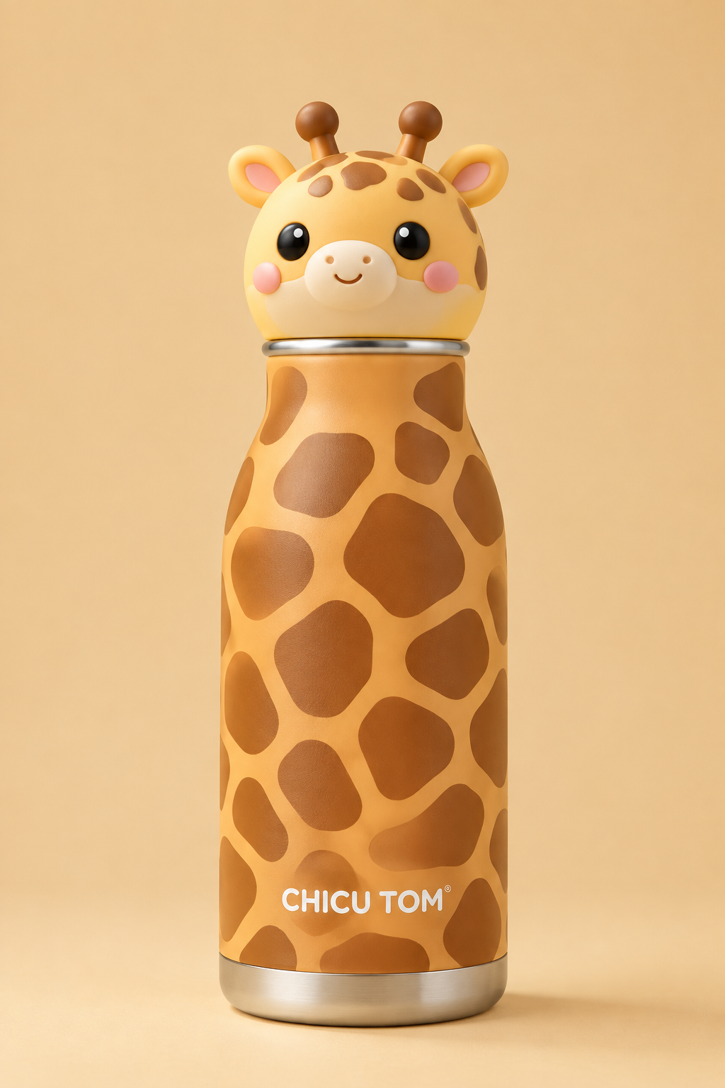 Chicu Tom animal bottles – tiger, kitty, sheep, giraffe, cow, panda, dino, elephant
