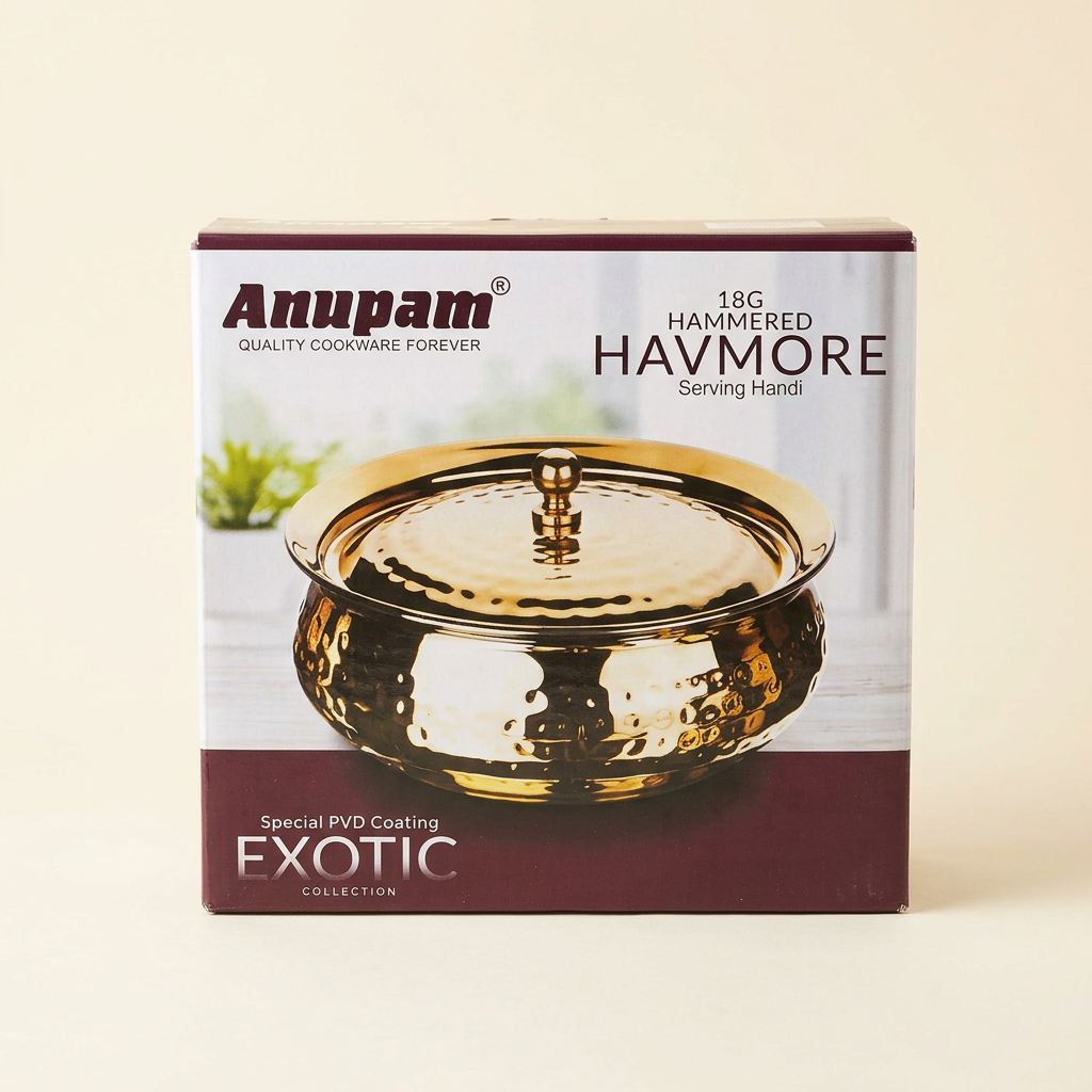 AI-enhanced packaging illustration of Anupam Havmore size 11 handi