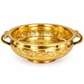 Traditional Brass Urli Bowl - White Background