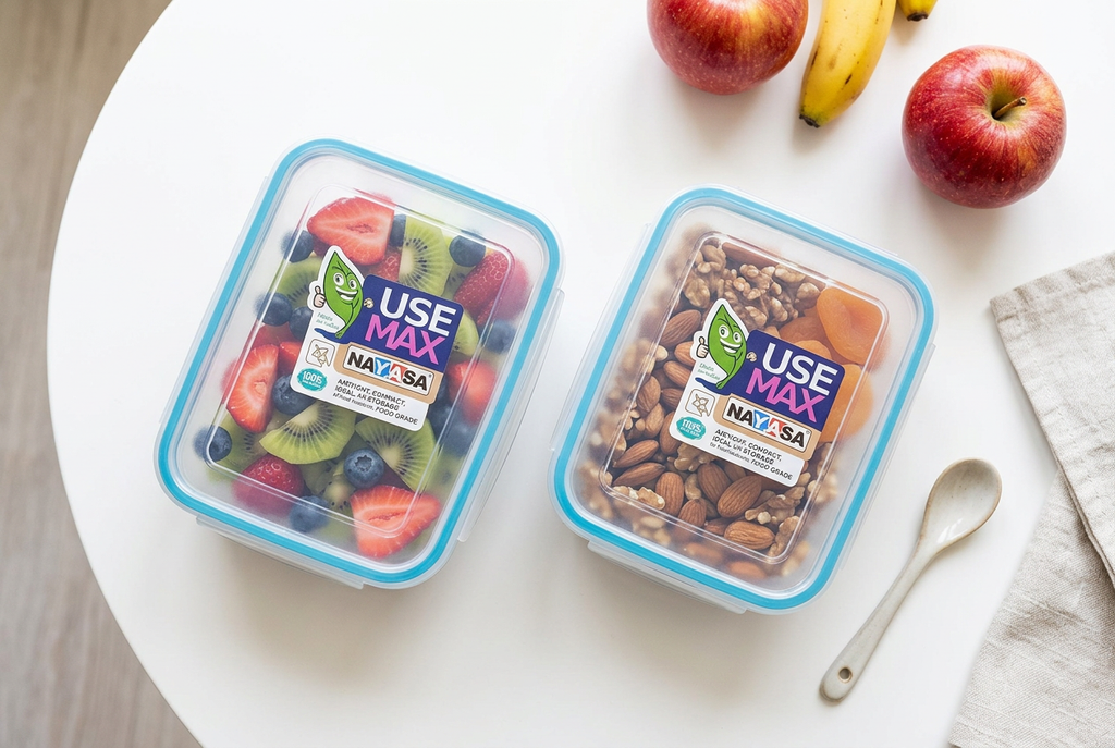 Kanjak gift set: Nayasa food-grade lunch box for Kanya Pujan (colour may vary)