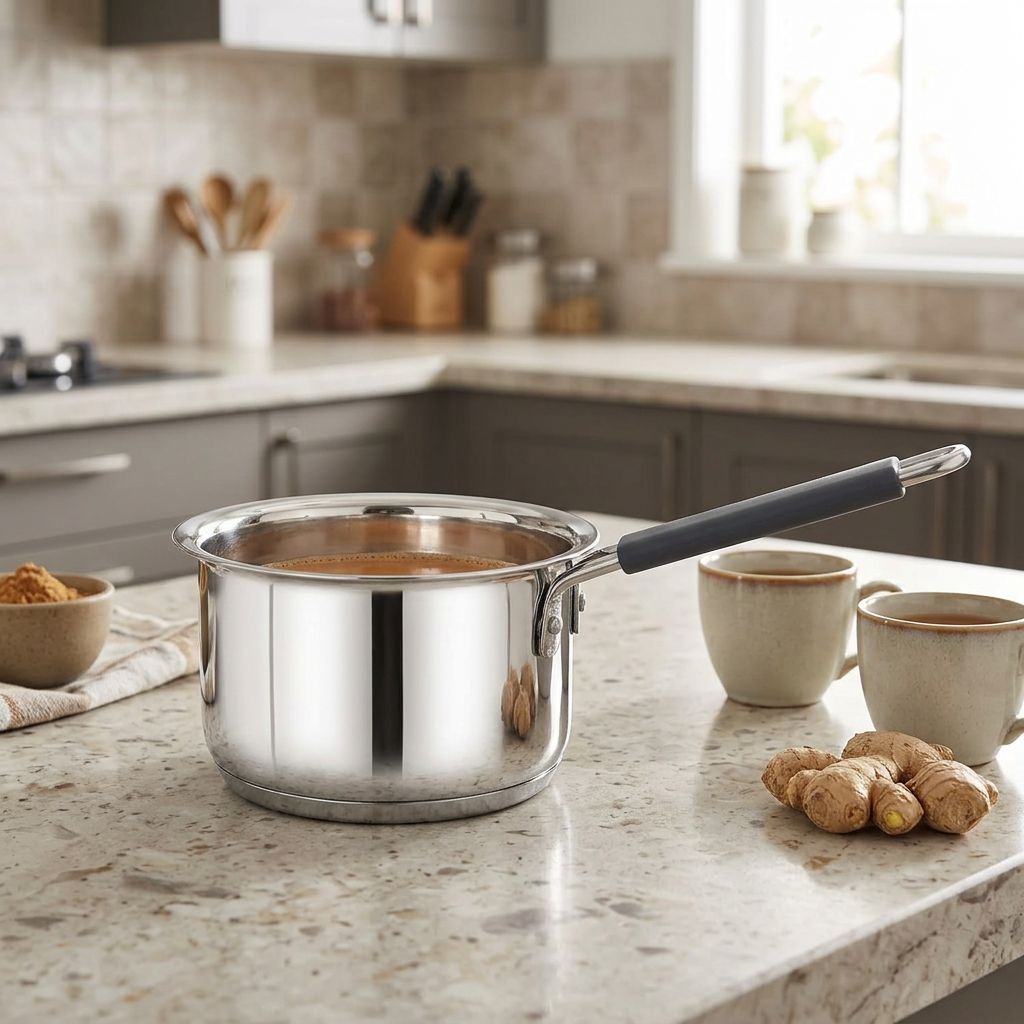 AI-generated everyday kitchen illustration of Natraj 11 cm saucepan
