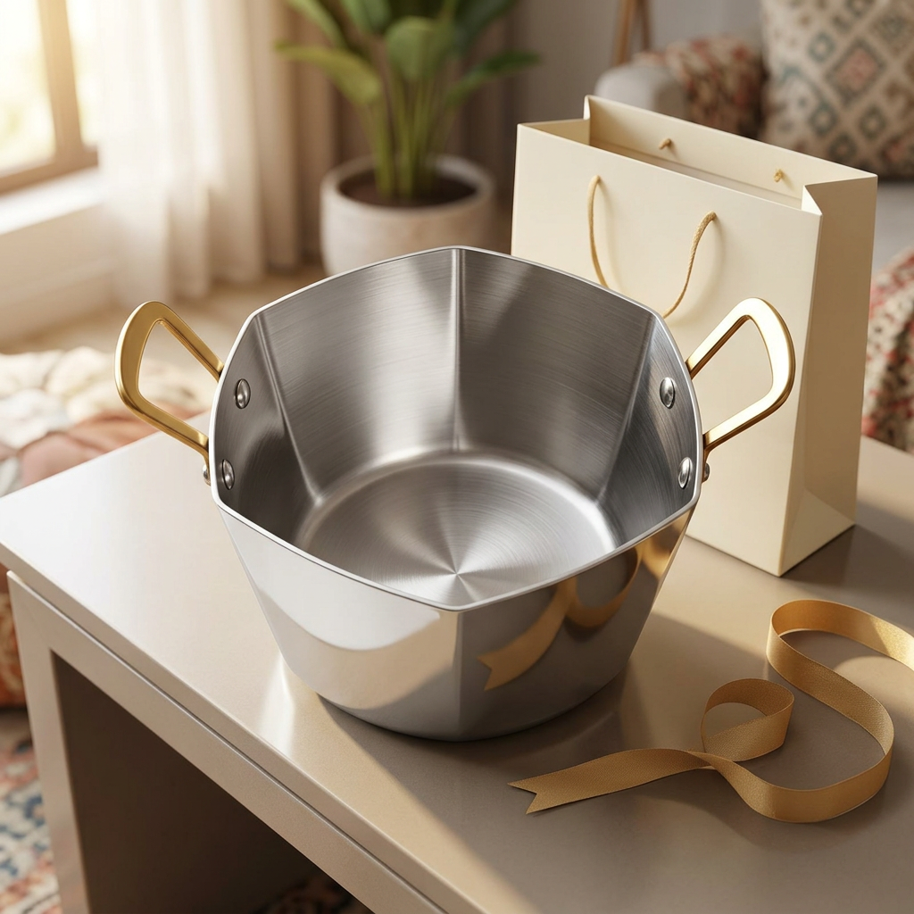 AI-generated gifting illustration of Anupam Big Plain Hexa Pan