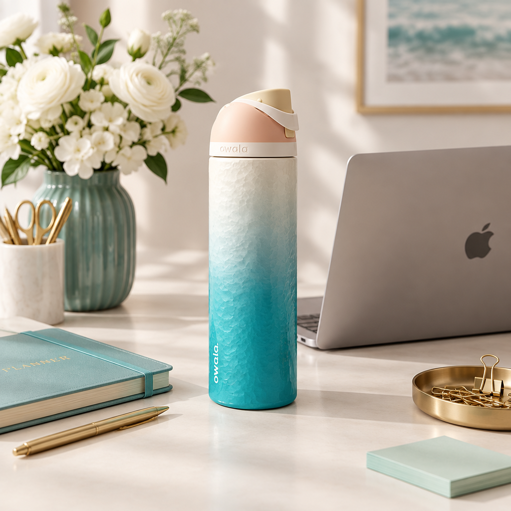 Owala 24oz Water Bottle – Rolling Giveaway Edition – office lifestyle