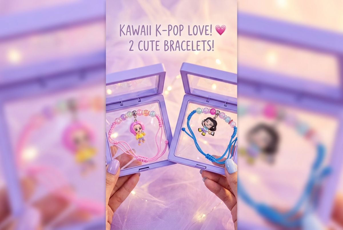 K-Pop bracelet lifestyle hand hold close up