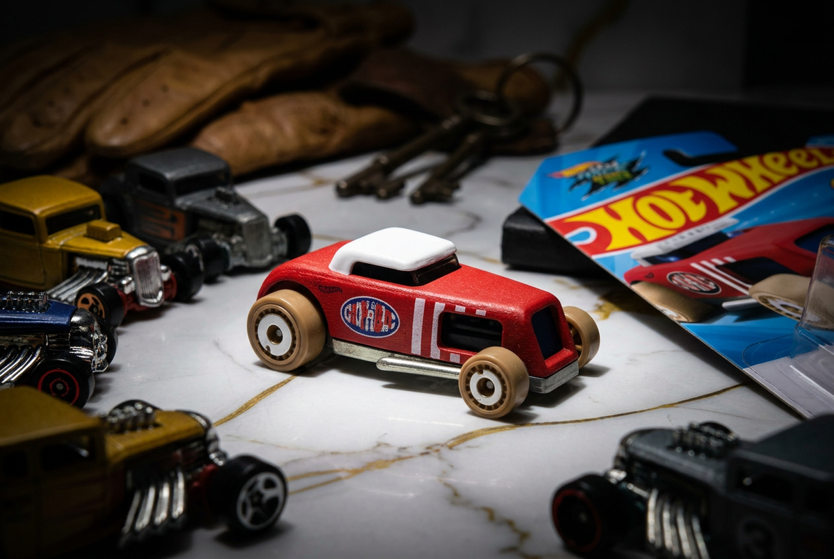 Hot Wheels Chop N Bloc lifestyle marble surface shot