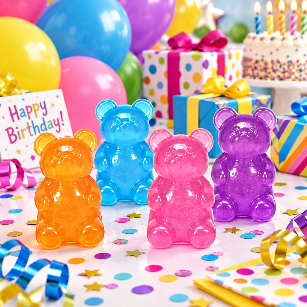 Gummy Bear squishy toy at birthday party