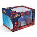 AI-generated clean Spider-Man RC drift vehicle box illustration