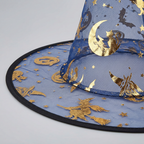 AI illustration: blue sheer fabric and gold-coloured motif detail
