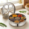 AI-generated everyday kitchen illustration of Natraj Aroma masala dani
