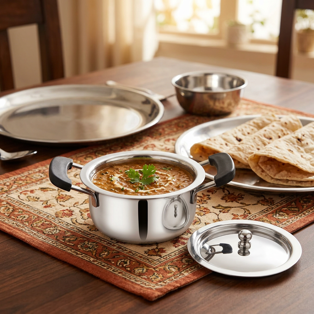 AI-generated everyday dining illustration of Natraj mini casserole