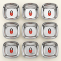 AI illustration: Large square six-bowl set studio view