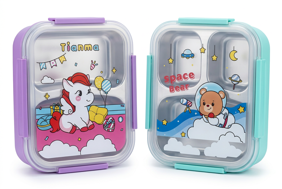 Tianma Space Bear lunch box both variants hero shot