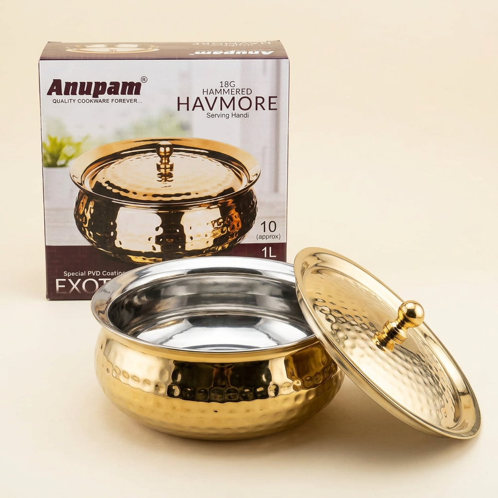 AI-generated product and packaging illustration of Anupam Havmore size 10 handi