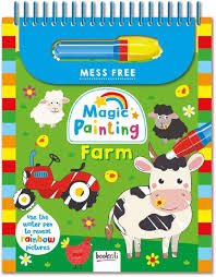Bookoli Magic Painting Farm mess-free water pen activity book