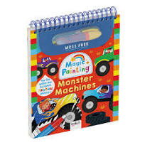 Bookoli Magic Painting Monster Machines mess-free water pen activity book