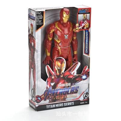 Iron Man 8818 red and gold action figure in retail display box