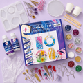 Kalakaram 17-in-1 resin art kit for keychains and coasters with resin and craft decorations