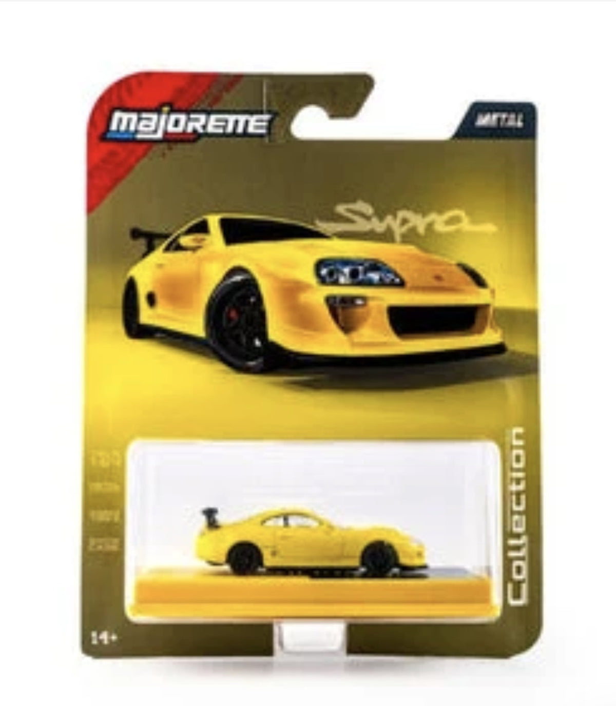 Majorette 1995 Toyota Supra 1:64 Scale (Yellow)