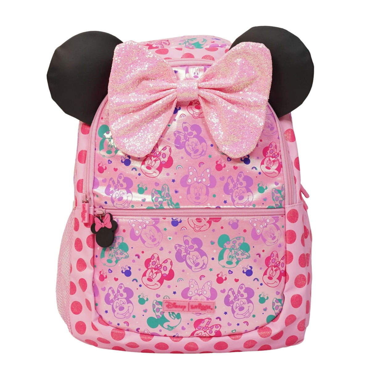 Smiggle Minnie Mouse Bow School Backpack – Large – front view