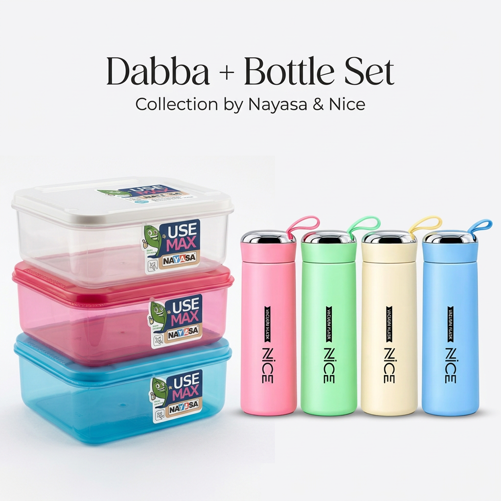 Kanjak return gift: Nayasa lunch box with a water bottle for each kanya